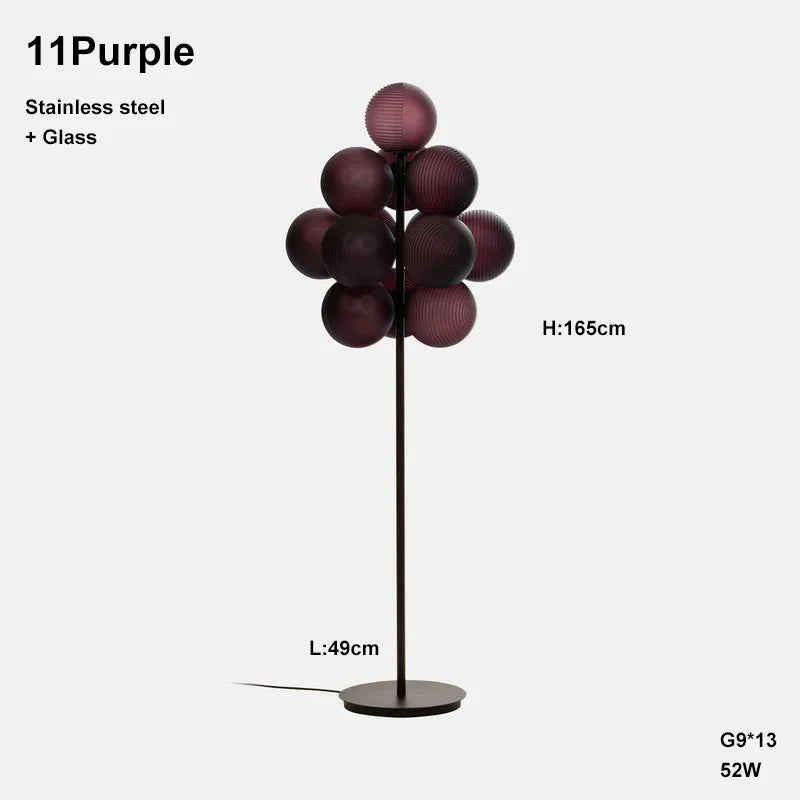 Stellar Grape Pendant lamp Post-Modern glass lampshade Creative statement lights For dining room Bedroom kitchen island lighting