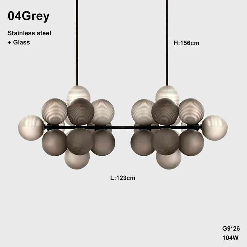 Stellar Grape Pendant lamp Post-Modern glass lampshade Creative statement lights For dining room Bedroom kitchen island lighting