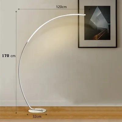 RGB floor lamp Indoor Arc Black White C APP Remote Lights Nordic arc floor lamp for Dining Living Room Decor bright stand lamp