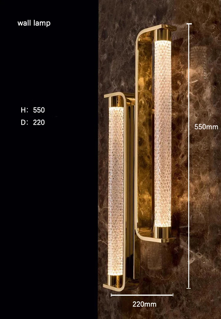 Post modern wall lamp light luxury living room dining room lamp creative American bedroom bedside designer chandelier