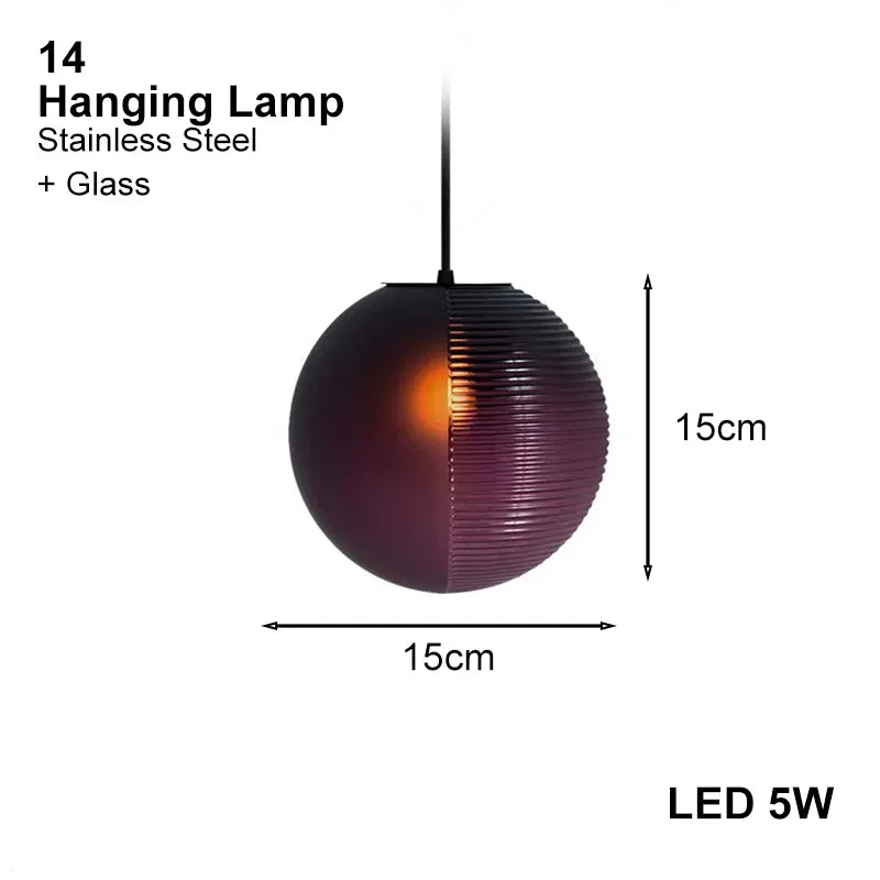Stellar Grape Pendant lamp Post-Modern glass lampshade Creative statement lights For dining room Bedroom kitchen island lighting