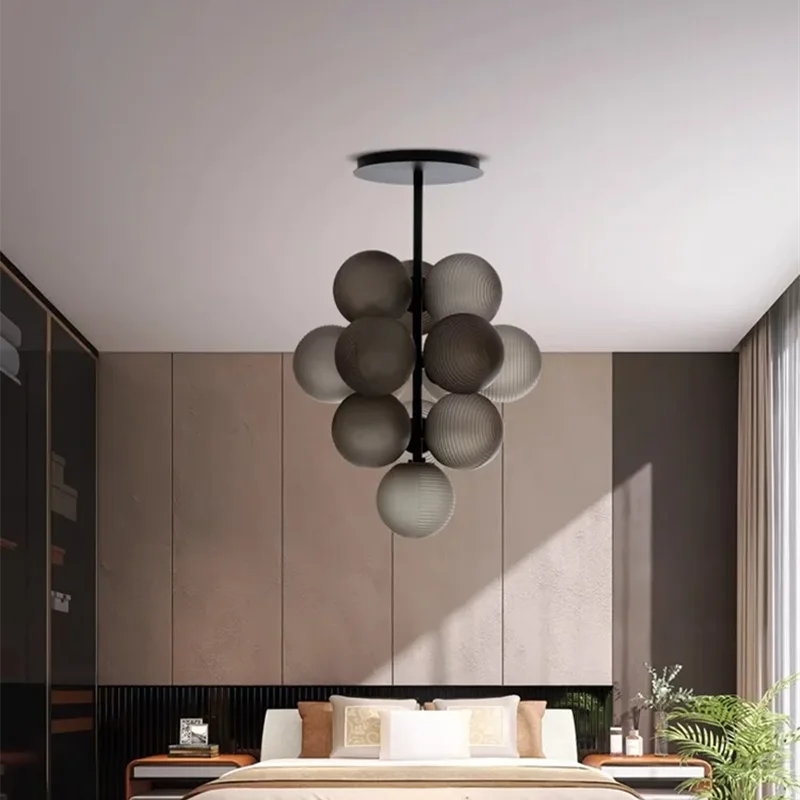 Stellar Grape Pendant lamp Post-Modern glass lampshade Creative statement lights For dining room Bedroom kitchen island lighting