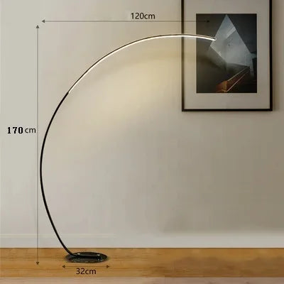 RGB floor lamp Indoor Arc Black White C APP Remote Lights Nordic arc floor lamp for Dining Living Room Decor bright stand lamp
