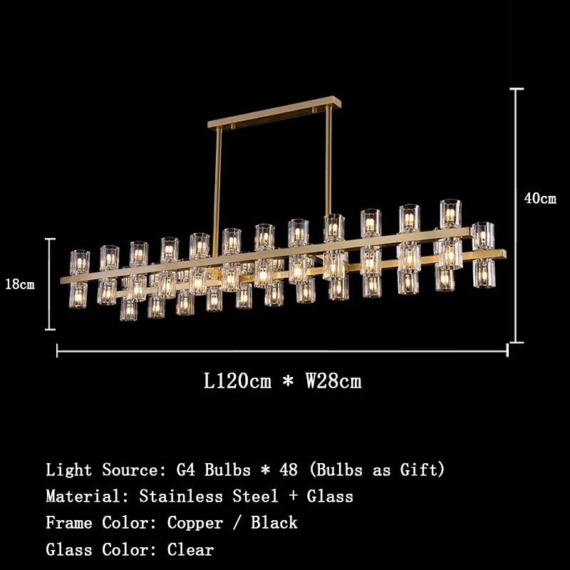 Postmodern LED pendant lamp in black stainless steel with glass shades, top and bottom light, luster for home decoration