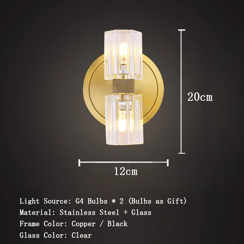 Postmodern LED pendant lamp in black stainless steel with glass shades, top and bottom light, luster for home decoration
