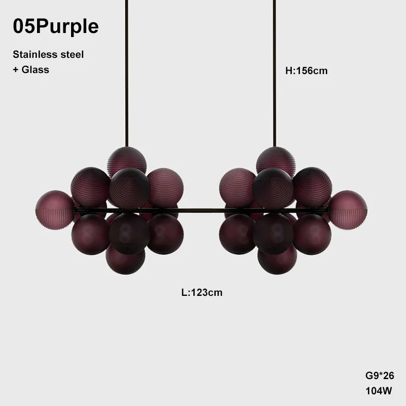 Stellar Grape Pendant lamp Post-Modern glass lampshade Creative statement lights For dining room Bedroom kitchen island lighting