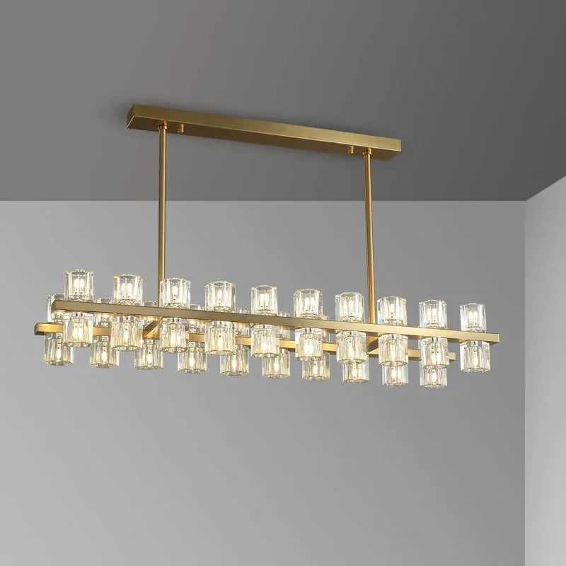 Postmodern LED pendant lamp in black stainless steel with glass shades, top and bottom light, luster for home decoration